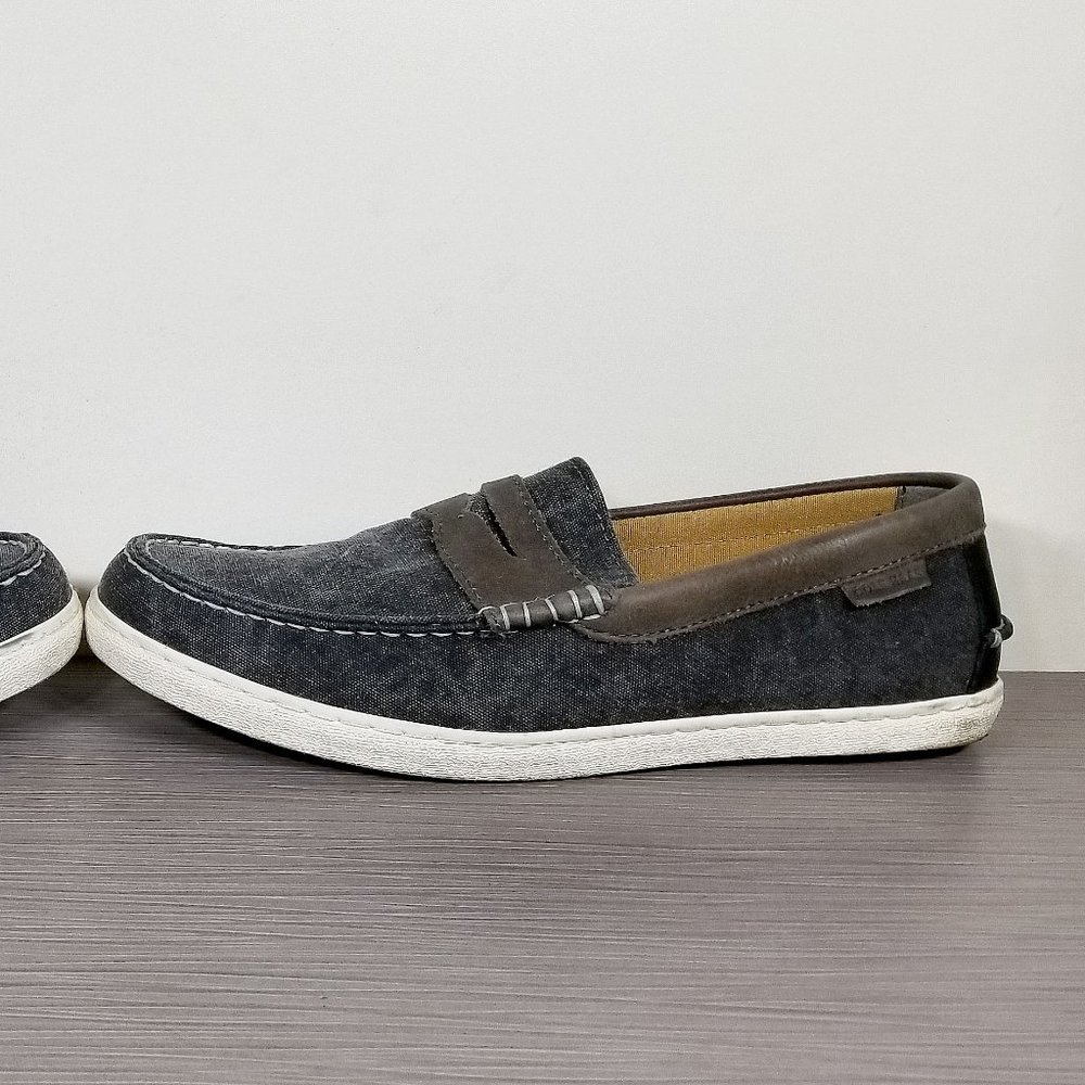 Cole Haan Pinch Weekender Loafers, Gray & Brown Canvas & Leather Mens Size 9.5 M - Picture 9 of 12